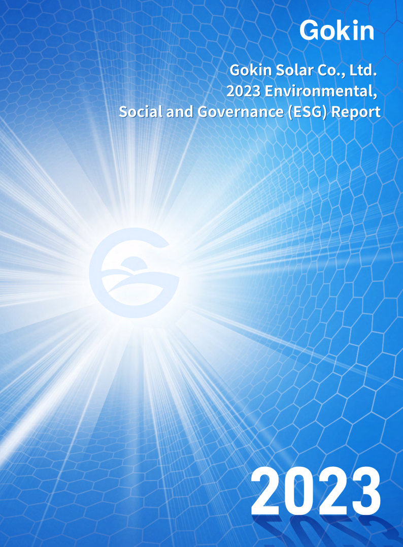 Rapport ESG Gokin Solar 2023